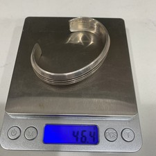 Cuff Bracelet by JM James Martin Modernist Sterling Silver Navajo 1/2 " Wide