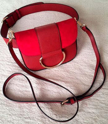 Orsay Tasche rot Handtasche Umhängetasche Bag Gürteltasche Festival Accessoire