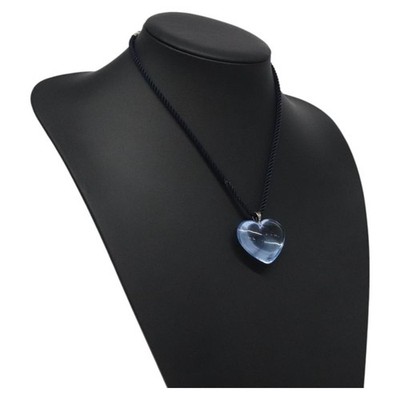 Baccarat heart Necklace Crystal Glass Blue Auth am8279 | eBay