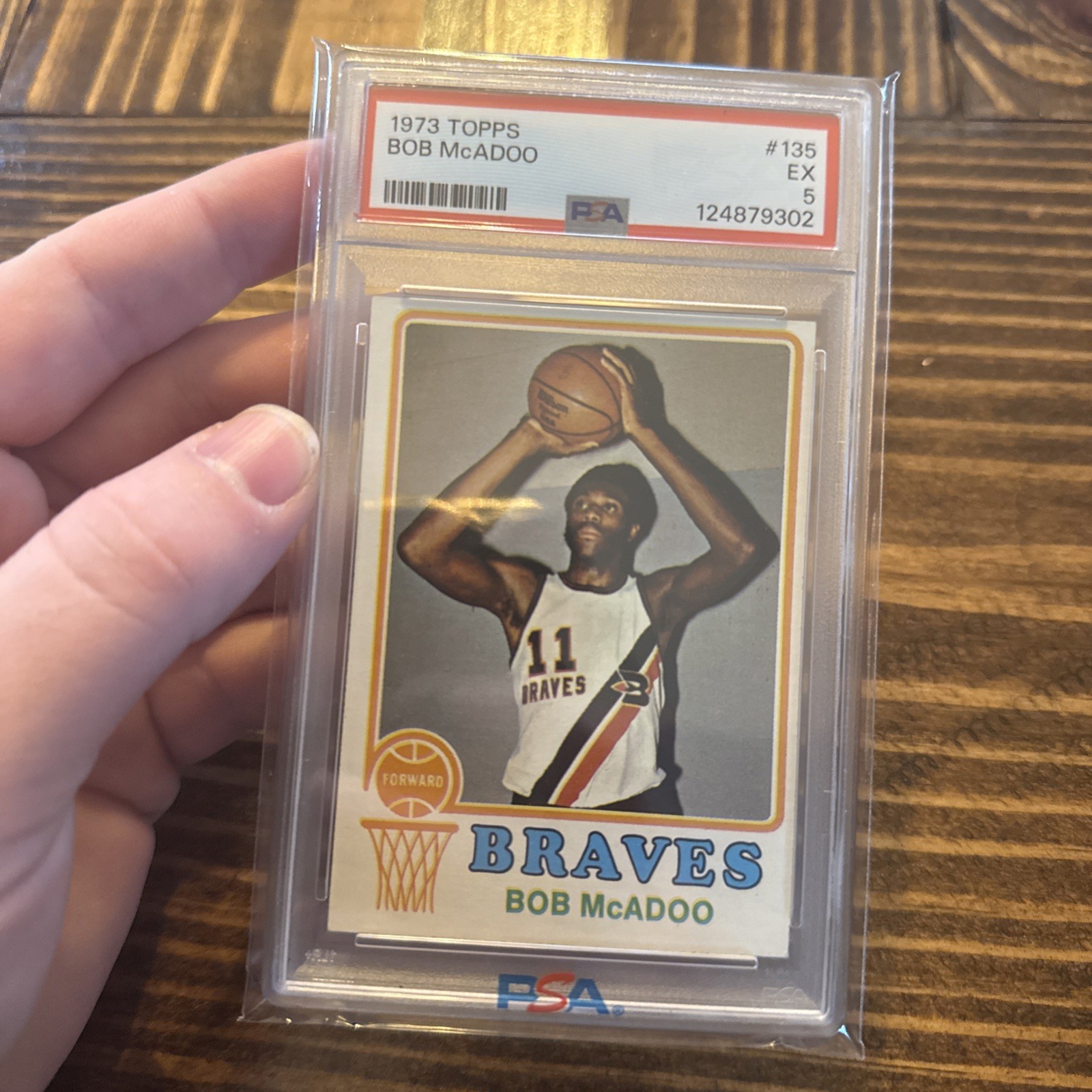 1973-74 Topps #135 Bob McAdoo BRAVES PSA 5 EX G36