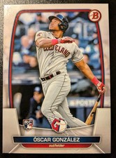 2023 Bowman Baseball Oscar Gonzalez Rookie #62 Cleveland Guardians