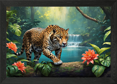 Leopard Tiger Wandbild Gerahmtes Wandbild Poster Leinwanddruck Bild