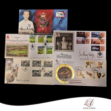 A Nice Collectable Group of 5x Signed & Unsigned Sports First Day Covers