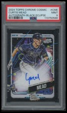2024 Topps Chrome Cosmic Auto Curtis Mead Black Eclipse RC Rookie /10 - PSA 9