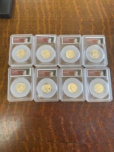 SILVER 8 Proof WASHINGTON QUARTERS All Proof No Flaws