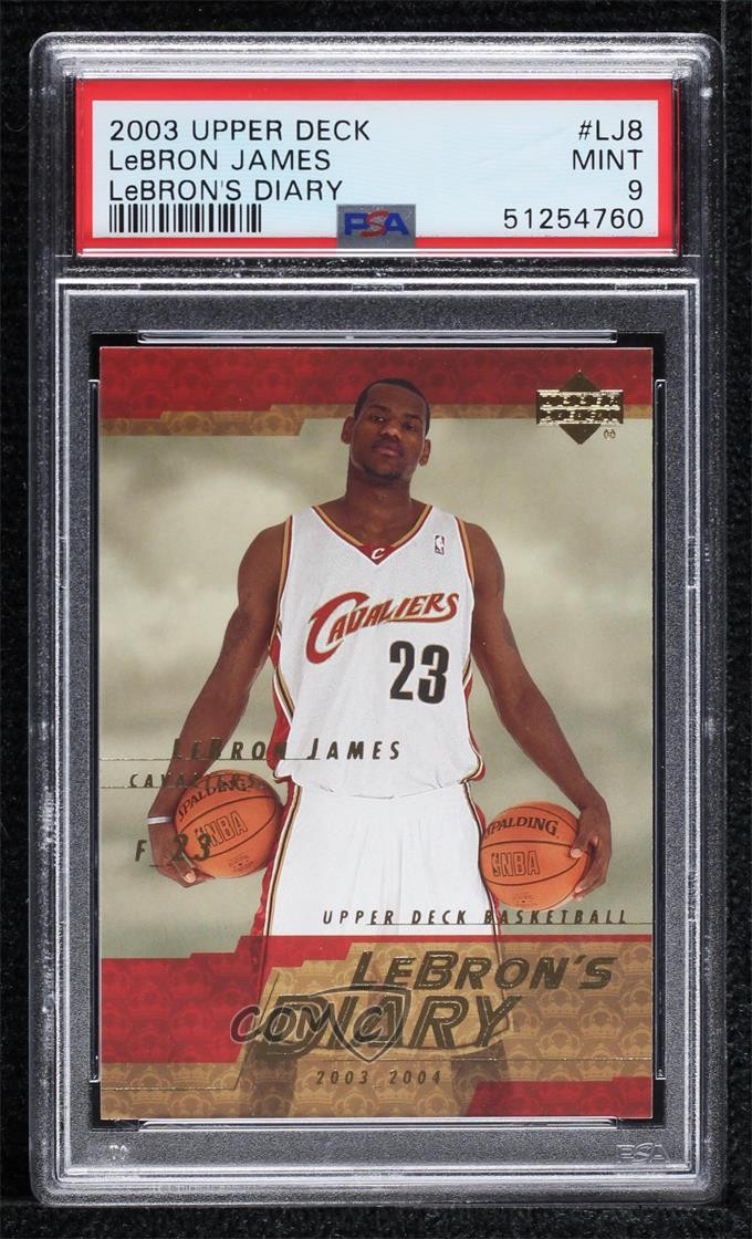 2003-04 Upper Deck Lebron's Diary LeBron James #LJ8 PSA 9 MINT 5ub