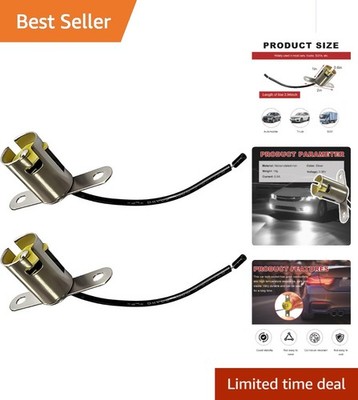 Versatile 2 PCS BA15S Socket Holders - Quick-Connect LED Bulb Adapters for Cars