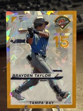 2025 Panini Prospect Edition Brayden Taylor Gold Cracked Ice /10-Tampa Bay