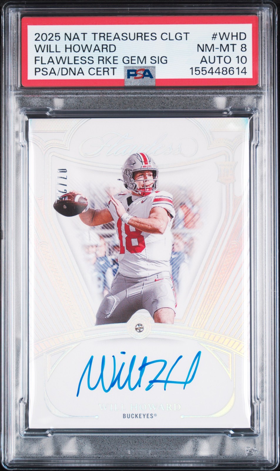 2025 #WHD WILL HOWARD 7/25 PSA 8 AUTO 10