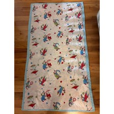 Vintage Handmade Circus Clown Quilt Pink Blue Nursery Blanket Retro Kitsch