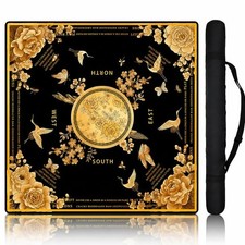 Black Mahjong Mat for Table, American Mahjong Mat with Rules, 31.5''x31.5'' ...