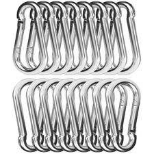 30PCS 3" Heavy Duty Spring Snap Hook, M8 5/16" Galvanized Steel Snap Hook Car...