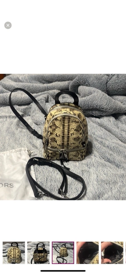 Michael Kors Rhea Mini Camo Backpack Bag - Image 3 of 4