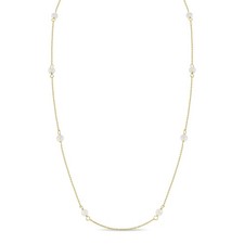 4mm Freshwater Cultured Pearls 16" Kids/Teen Necklace - 14k Gold