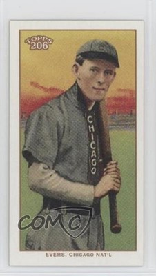2002 Topps 206 Mini Black Polar Bear Back Johnny Evers #174 HOF 0a2