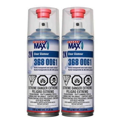 Spray max USC 2k High Gloss Clearcoat Aerosol 11.8 Ounce (Pack of 2), Clear 