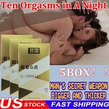 5BOX Small Size Tight Condoms Ultra Thin Latex Condom Men Products 45MM Spike