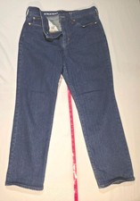 J. Crew Jeans Full Length Straight Classic Bottom Women's Size 30 Dark Blue Deni