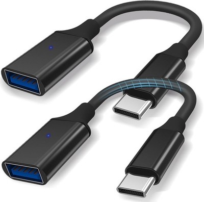 USB C to USB 3.0 Adapter 2 Pack, Type C Male to USB Female OTG Cable Thunderbolt