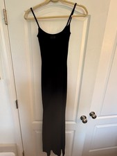 SKIMS Ribbed Midi Dress Black Size Small