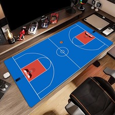 40 90cmBasketball Court Desk Mat - Non-Slip Gaming  Office Desk Pad with Basket