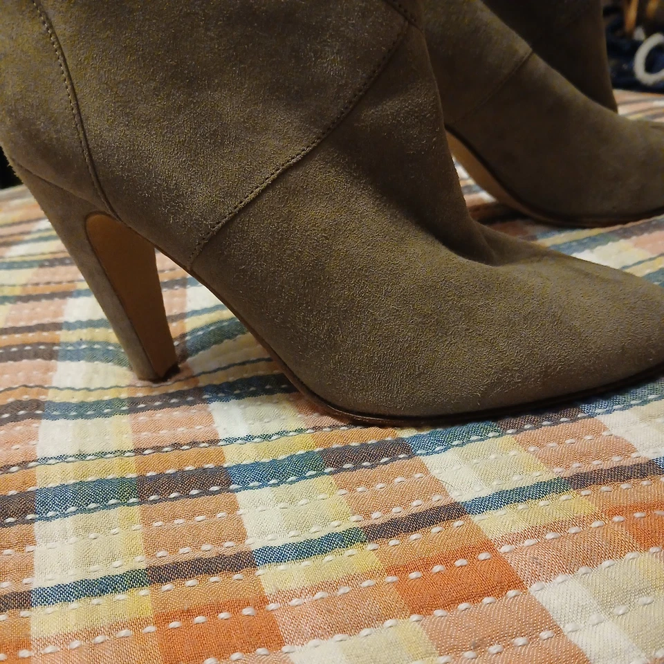 Sigerson Morrison 复古灰色麂皮绒踝靴 7 码 — 第 2/4 张图片