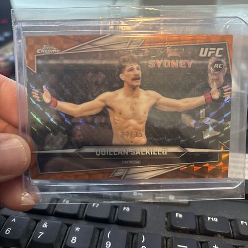 Quillan Salkilld [Orange Refractor] #57 card from 2026 Topps Chrome UFC