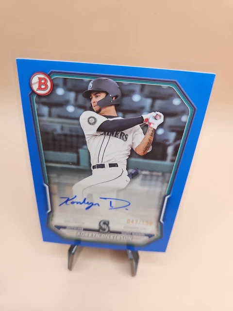 2026 Bowman KORBYN DICKERSON Blue Paper Auto #47/150 Mariners #BPA-KD