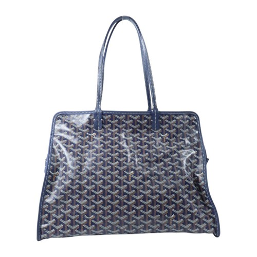 GOYARD SHW Sac Hardy PM Shoulder Bag Tote Bag Coated Canvas Navy/Brown