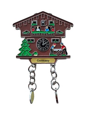 Kuckucksuhr Metall Magnet Wetterhaus Germany Deutschland Geschenk Souvenir Deko