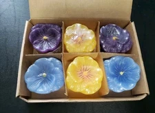 Set of 6 Floating Flower Candles By Home Interiors 