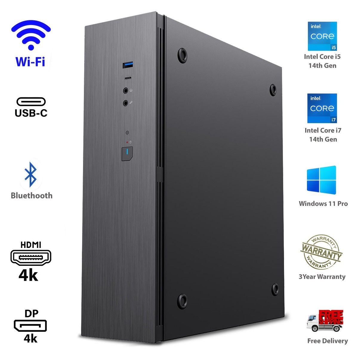 Windows 11 Pro CORE i7 - 14TH GEN, 2TB SSD, 64GB RAM Desktop PC