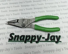 Snap-on Tools USA NEW GREEN 7" Talon Grip Long Nose Slip Joint Pliers LN46ACF