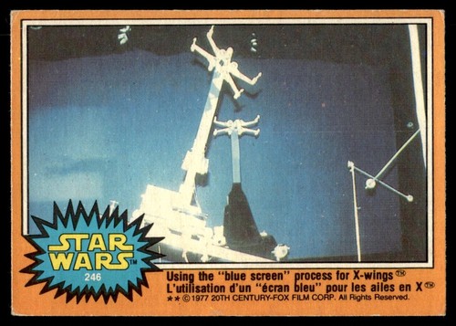 1977 OPC Star Wars #246 Using the "blue screen" process for X-wings — Raw