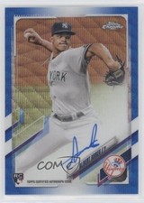 2021 Topps Chrome Rookie Blue Wave Refractor /150 Albert Abreu #RA-AA Auto 0nr3