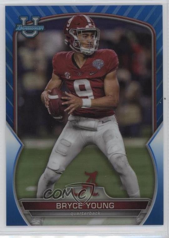 2022 Bowman U Chrome Blue Refractor 161/199 Bryce Young #1 o7m