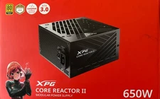 XPG CORE Reactor II VE 650W, Black, 80 Plus Gold PSU, FDB 120mm Fan