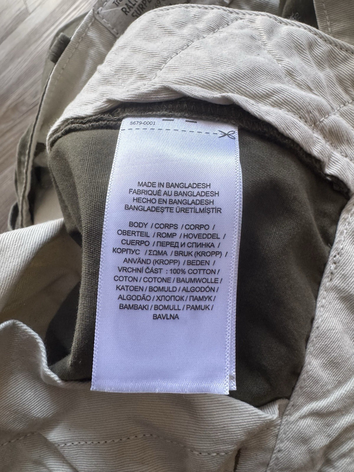 Bnwts Polo Ralph Lauren Slim Fit Utility Surplus Cargo Pants $148 Olive 36x32