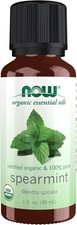 NOW Essential Oils, Organic Spearmint Oil, Stimulating Aromatherapy Scent, 1-Oz