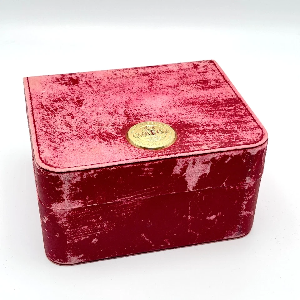 Genuine Vintage Omega Watch Box Seamaster Speedmaster Red Pealing - Image 2 of 4