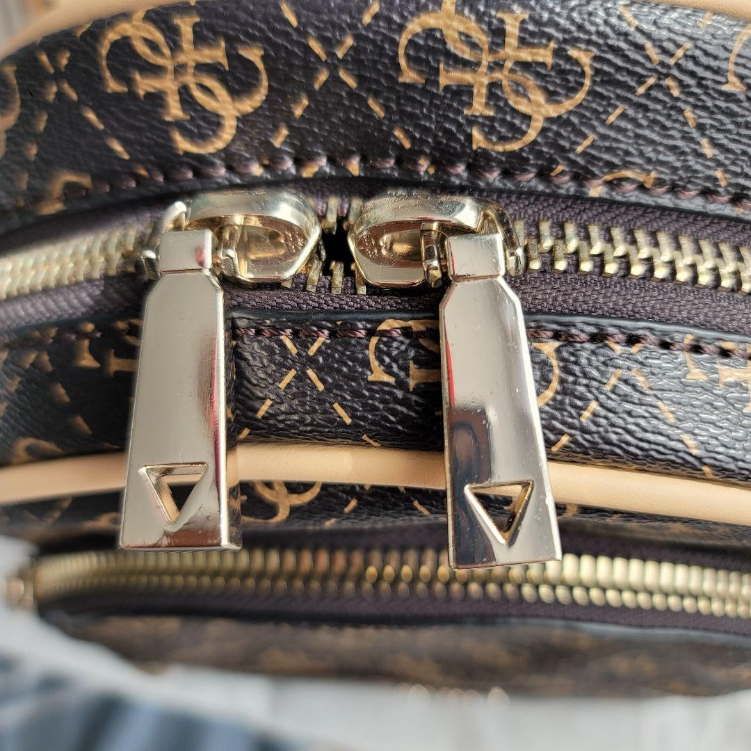 Guess Monogram Mini Backpack Brown Synthetic Leat… - image 5