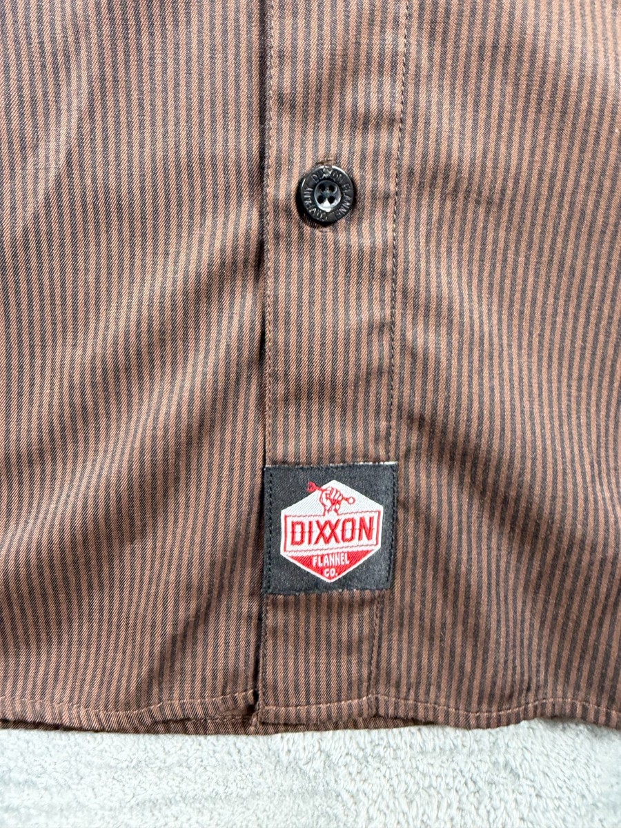 Dixxon Workforce Form Function Brown Stripe Work Shirt Men’s L View 3
