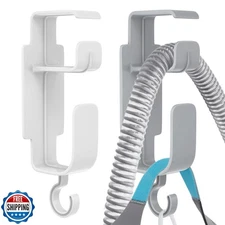 NITTIID 2 Pack White+Grey CPAP Hose Holder for Bed, CPAP Hose Hanger for Tube