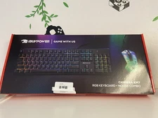 iBUYPOWER Chimera KM7 RGB Gaming Keyboard & Mouse Combo Black - NEW SEALED