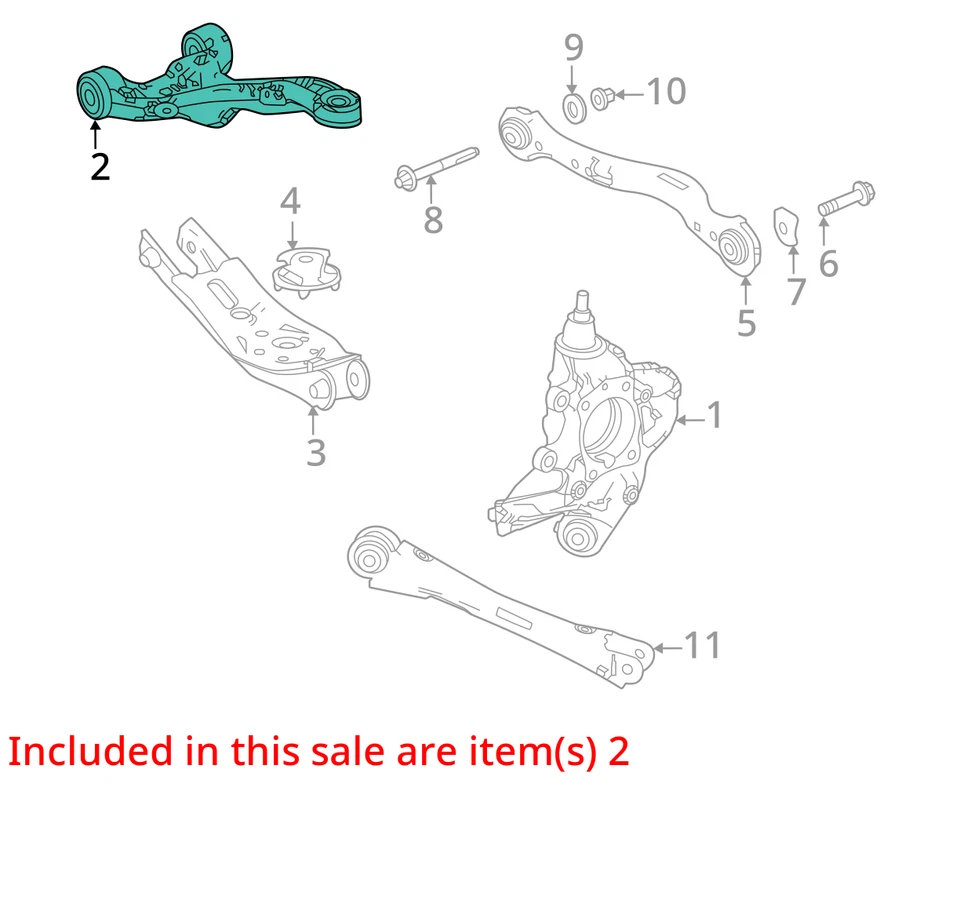 Compatível com 2022 - 2024 ACURA MDX braço de controle superior traseiro LH driver 52520TYAA03 FABRICANTE DE EQUIPAMENTO ORIGINAL - Imagem 4 de 4