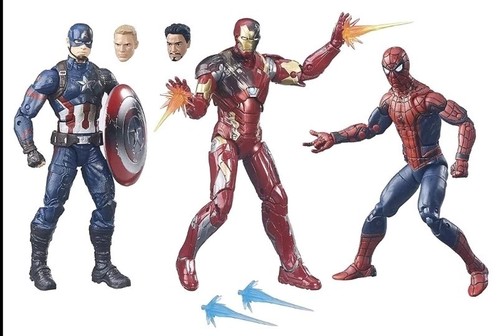 Marvel Legends Captain America Iron Man Spiderman Civil War Set 6" Figures NEW - Picture 2 of 2