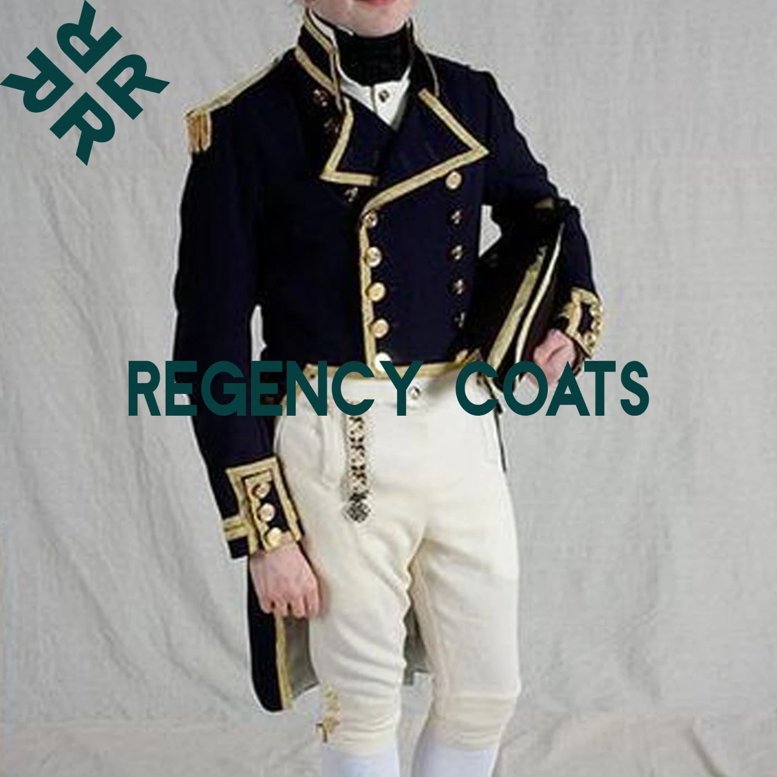 Royal Navy Military Jacket, Navy Blue Wool Uniform Coat, Napoleon Uniform Jacket