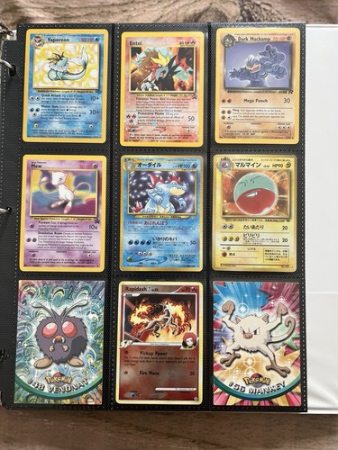 Old Pokemon Cards VINTAGE Rare Collection binder Holo WOTC 1999 Era Lot