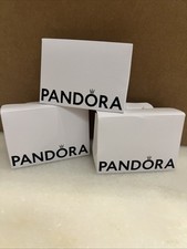 3 Pandora Charm Box Angled With Tab Closure Comes With Some OEM Tissue Paper