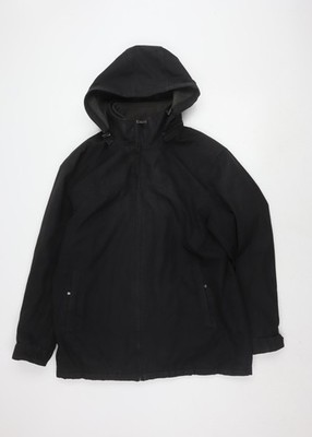 Wetterfeste Windbreaker Jacke Herren schwarz L mit Kapuze